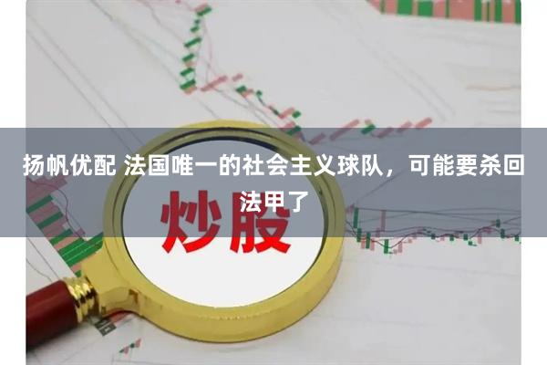 扬帆优配 法国唯一的社会主义球队，可能要杀回法甲了