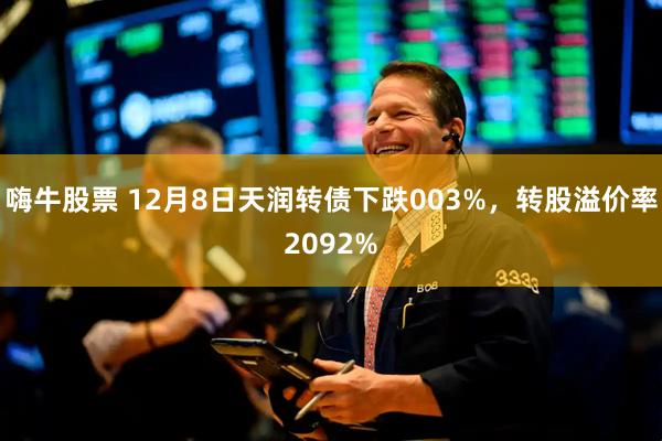 嗨牛股票 12月8日天润转债下跌003%，转股溢价率2092%
