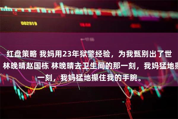 红盘策略 我妈用23年狱警经验，为我甄别出了世上最好的媳妇 林晚晴赵国栋 林晚晴去卫生间的那一刻，我妈猛地攥住我的手腕。