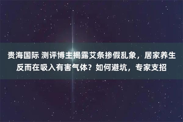 贵海国际 测评博主揭露艾条掺假乱象,居家养生反而在吸入有害气体?如何避坑,专家支招